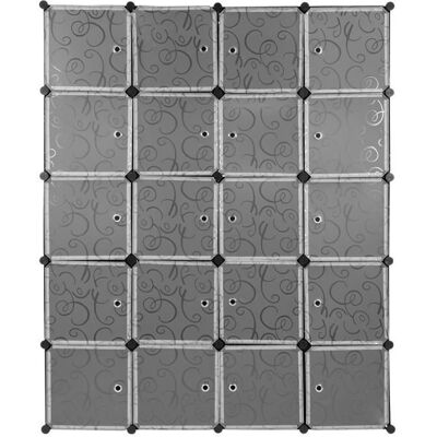 Armoire Etagères Plastiques - Penderie Plastiques Meuble Rangement 20 Cubes - Gris - 147 cm - Mat Gris - Publicité Armoire Etagères Plastiques - Penderie Plastiques Meuble Rangement 20 Cubes - Gris - 147 cm - Mat Gris - Publicité