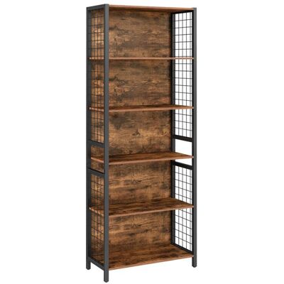 Bibliothèque - VASAGLE - 6 Niveaux - Marron Rustique et Noir - Cadre en Acier - 30x60x1756 cm Marron - Publicité Bibliothèque - VASAGLE - 6 Niveaux - Marron Rustique et Noir - Cadre en Acier - 30x60x1756 cm Marron - Publicité