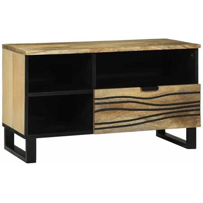 VIDAXL HSF®Meuble TV/Hi-Fi - Armoire de rangement pour médias Marron 80x33.5x46cm kbq66424 Marron - Publicité VIDAXL HSF®Meuble TV/Hi-Fi - Armoire de rangement pour médias Marron 80x33.5x46cm kbq66424 Marron - Publicité