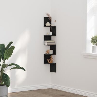 VIDAXL Moderne Étagère dangle en bois dingénierie noir 20x20x1275 cm @FR(487005) Noir - Publicité VIDAXL Moderne Étagère dangle en bois dingénierie noir 20x20x1275 cm @FR(487005) Noir - Publicité