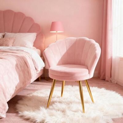 Fauteuil DHHOZAMZFauteille CoquillageFauteuilet Salon VeloursFauteuil RoseModernePieds en Métal Plaqué Or Rose - Publicité Fauteuil DHHOZAMZFauteille CoquillageFauteuilet Salon VeloursFauteuil RoseModernePieds en Métal Plaqué Or Rose - Publicité