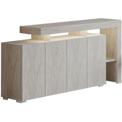 HANAH HOME Buffet en bois Beliz - 170 x 35 x 80 cm - Travertin Beige - Publicité HANAH HOME Buffet en bois Beliz - 170 x 35 x 80 cm - Travertin Beige - Publicité