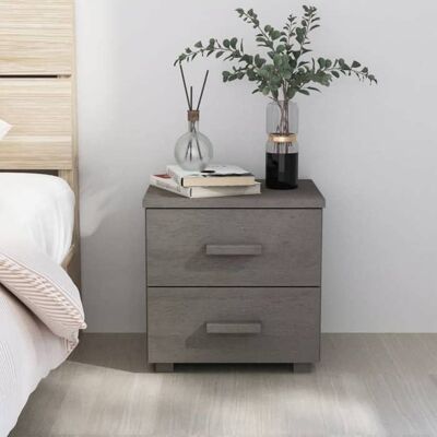vidaXL Table de chevet HAMAR Gris clair 40x35x445 cm Bois pin massif 340407 Gris - Publicité vidaXL Table de chevet HAMAR Gris clair 40x35x445 cm Bois pin massif 340407 Gris - Publicité