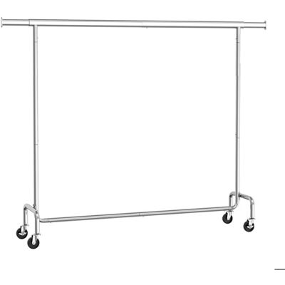SONGMICS Portant à Vêtements avec Roulettes Tringle Extensible Capacité de Charge 110 kg 45 x (160-200) x 1629 cm Argent Gris - Publicité SONGMICS Portant à Vêtements avec Roulettes Tringle Extensible Capacité de Charge 110 kg 45 x (160-200) x 1629 cm Argent Gris - Publicité
