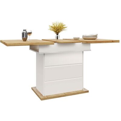 OEM Table Manger Extensible - 110-140 Table de Pliable 3 Grands Tiroirs Rangement 4-6 Personnes - Blanc Table Manger Télescopique Blanc - Publicité OEM Table Manger Extensible - 110-140 Table de Pliable 3 Grands Tiroirs Rangement 4-6 Personnes - Blanc Table Manger Télescopique Blanc - Publicité