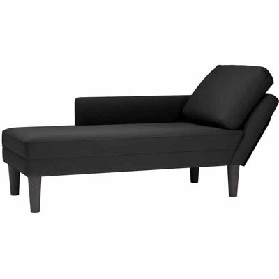 VIDAXL Printemps/été 2025 Fauteuil long SOLOMON avec coussin et accoudoir droit noir velours - 132x56x70 cm LV159 Noir - Publicité VIDAXL Printemps/été 2025 Fauteuil long SOLOMON avec coussin et accoudoir droit noir velours - 132x56x70 cm LV159 Noir - Publicité