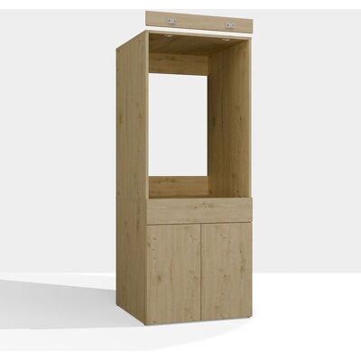 CDF POLA TWIN 1S - Armoire de salle de bain pour lave-linge ou sèche-linge - Étagère Tiroir - CHÊNE ARTISAN Marron - Publicité CDF POLA TWIN 1S - Armoire de salle de bain pour lave-linge ou sèche-linge - Étagère Tiroir - CHÊNE ARTISAN Marron - Publicité