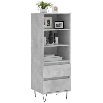 VIDAXL MGH - TOP Haut Armoire Vaisselier - Buffet Pour Salon/Bureau - Gris béton - 40x36x110 cm - Bois dingénierie LV1882 Gris - Publicité VIDAXL MGH - TOP Haut Armoire Vaisselier - Buffet Pour Salon/Bureau - Gris béton - 40x36x110 cm - Bois dingénierie LV1882 Gris - Publicité
