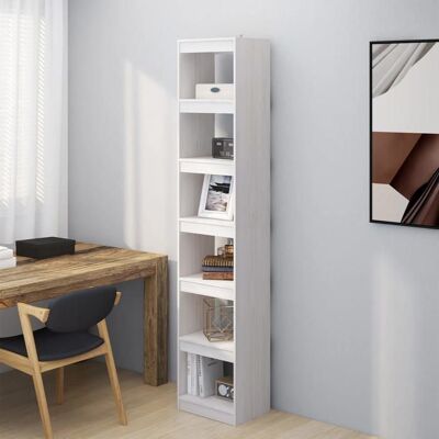 vidaXL Bibliothèque-Séparateur de pièce Blanc 40x30x199 cm Pin massif 808154 Blanc - Publicité vidaXL Bibliothèque-Séparateur de pièce Blanc 40x30x199 cm Pin massif 808154 Blanc - Publicité