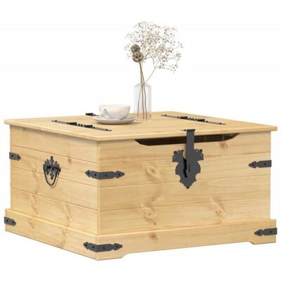 vidaXL Boîte de rangement Corona 78x78x45 cm bois de pin massif boîte à couvertures coffre de rangement boîte de 4002771 Marron - Publicité vidaXL Boîte de rangement Corona 78x78x45 cm bois de pin massif boîte à couvertures coffre de rangement boîte de 4002771 Marron - Publicité