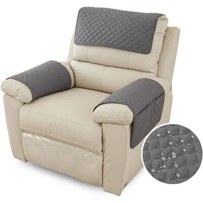 Housse Daccoudoir De Canapé Imperméable Housse Dappui-tête pour Accoudoir de Fauteuil Relax avec Poche 1 Places Gris Foncé Gris - Publicité Housse Daccoudoir De Canapé Imperméable Housse Dappui-tête pour Accoudoir de Fauteuil Relax avec Poche 1 Places Gris Foncé Gris - Publicité