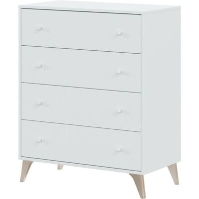 PEGANE Commode avec 4 tiroirs coloris blanc artic - Hauteur 95 x Longueur 775 x Profondeur 40 cm Blanc - Publicité PEGANE Commode avec 4 tiroirs coloris blanc artic - Hauteur 95 x Longueur 775 x Profondeur 40 cm Blanc - Publicité