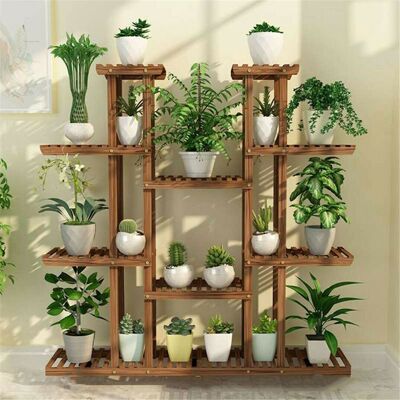 BINGOPAW Porte Plante en Bois - Étagère Plantes - Escalier Plantes sur Pieds Pour Salon Blcon Jardin 115 x 25 x 116 cm Marron - Publicité BINGOPAW Porte Plante en Bois - Étagère Plantes - Escalier Plantes sur Pieds Pour Salon Blcon Jardin 115 x 25 x 116 cm Marron - Publicité