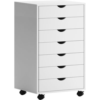 SogesHome Caisson de Bureau Meuble de Rangement avec 7 Tiroirs pour LettreDossiers et Documents NoirBlanc Blanc - Publicité SogesHome Caisson de Bureau Meuble de Rangement avec 7 Tiroirs pour LettreDossiers et Documents NoirBlanc Blanc - Publicité