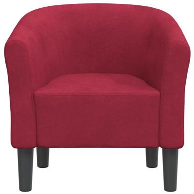 VIDAXL Fauteuil cabriolet-Chaise Salon rouge bordeaux velours(17113) ZLH Rouge - Publicité VIDAXL Fauteuil cabriolet-Chaise Salon rouge bordeaux velours(17113) ZLH Rouge - Publicité
