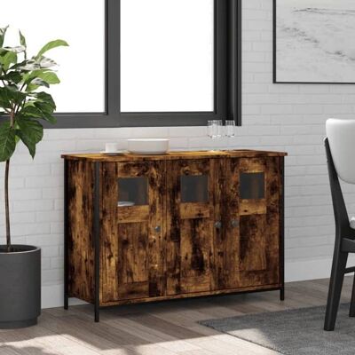 vidaXL Buffet chêne fumé 100x35x70 cm bois dingénierie 835521 Marron - Publicité vidaXL Buffet chêne fumé 100x35x70 cm bois dingénierie 835521 Marron - Publicité