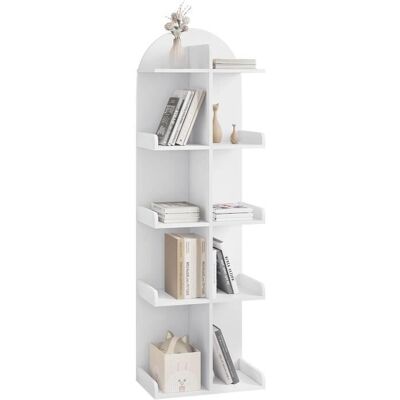 WOLTU Bibliothèque avec 10 Étagères 5 Niveaux Étagère sur Pied avec Design Ouvert en Bois Composite 40x24x126cm Blanc W0ATT0273 Blanc - Publicité WOLTU Bibliothèque avec 10 Étagères 5 Niveaux Étagère sur Pied avec Design Ouvert en Bois Composite 40x24x126cm Blanc W0ATT0273 Blanc - Publicité