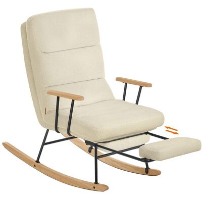 Fauteuil à Bascule - SONGMICS HOME - Marron Camel - Dossier Réglable - Repose-pieds Rétractable Marron - Publicité Fauteuil à Bascule - SONGMICS HOME - Marron Camel - Dossier Réglable - Repose-pieds Rétractable Marron - Publicité