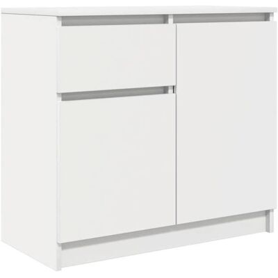 VIDAXL Enfilade/Bahut/Vitrine - Rustique - Buffet avec tiroir blanc 71 x 35 x 65 cm bois dingénierie @147722 Blanc - Publicité VIDAXL Enfilade/Bahut/Vitrine - Rustique - Buffet avec tiroir blanc 71 x 35 x 65 cm bois dingénierie @147722 Blanc - Publicité