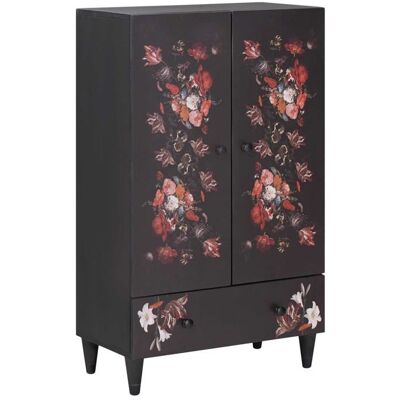 Armoire de rangement multicolore - vidaXL - Bois de mangue massif - 60x335x100 cm - Motif floral - Poignées en laiton - Publicité Armoire de rangement multicolore - vidaXL - Bois de mangue massif - 60x335x100 cm - Motif floral - Poignées en laiton - Publicité