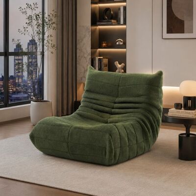 LEWW Fauteuil paresseux Canapé paresseux Fauteuil de Sol Paresseux Canapé 1 Place Pour Salon Chambre Bureau Peluche Vert 65x86x75 Vert - Publicité LEWW Fauteuil paresseux Canapé paresseux Fauteuil de Sol Paresseux Canapé 1 Place Pour Salon Chambre Bureau Peluche Vert 65x86x75 Vert - Publicité