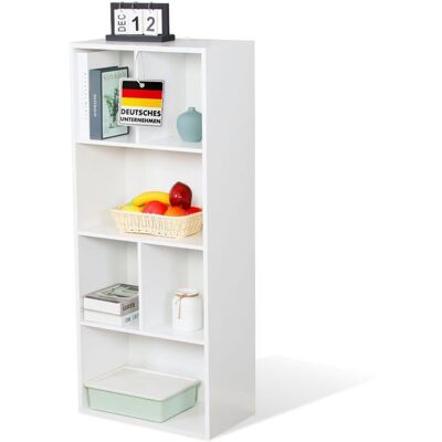 KARAT Bibliothèque California Blanc 50 x 29 x 121 cm 6 compartiments Blanc - Publicité KARAT Bibliothèque California Blanc 50 x 29 x 121 cm 6 compartiments Blanc - Publicité