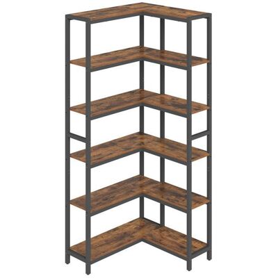 VASAGLE Étagère de Rangement à 6 Niveaux Bibliothèque Moderne d’angle pour Bureau Salon ou Chambre Marron et Noir Marron - Publicité VASAGLE Étagère de Rangement à 6 Niveaux Bibliothèque Moderne d’angle pour Bureau Salon ou Chambre Marron et Noir Marron - Publicité