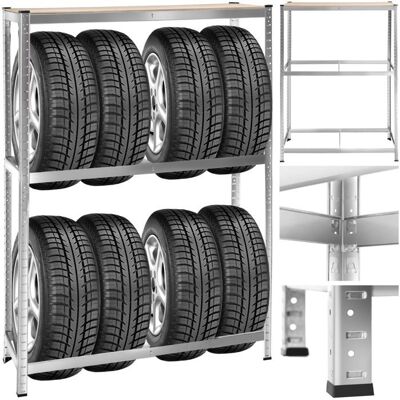 TECTAKE Support Pneus Étagère charge maximale 795kg pour 8 pneus montage modulable Gris - Publicité TECTAKE Support Pneus Étagère charge maximale 795kg pour 8 pneus montage modulable Gris - Publicité