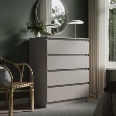 HOME COLLECTIVE Commode de chambre avec 4 tiroirs - 80x50x100 cm - Meuble de rangement - Style moderne - Cachemire Beige - Publicité HOME COLLECTIVE Commode de chambre avec 4 tiroirs - 80x50x100 cm - Meuble de rangement - Style moderne - Cachemire Beige - Publicité