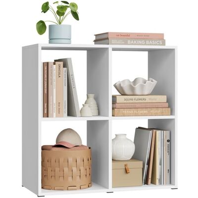Bibliothèque WOLTU - Meuble 4 Cubes en Bois - Étagère Rangement - Blanc W0ATT0906 Blanc - Publicité Bibliothèque WOLTU - Meuble 4 Cubes en Bois - Étagère Rangement - Blanc W0ATT0906 Blanc - Publicité