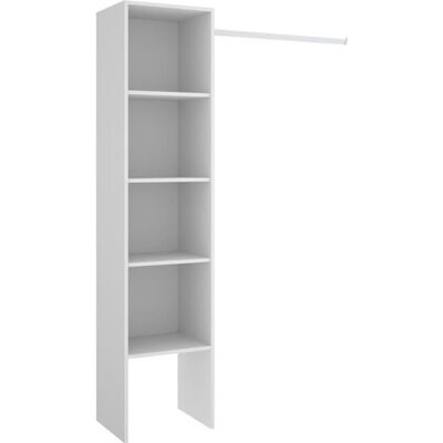 PEGANE Colonne dressing en panneaux de particules mélaminés coloris blanc - Longueur 137.5 x Profondeur 40.2 x Hauteur 185.5 cm Blanc - Publicité PEGANE Colonne dressing en panneaux de particules mélaminés coloris blanc - Longueur 137.5 x Profondeur 40.2 x Hauteur 185.5 cm Blanc - Publicité