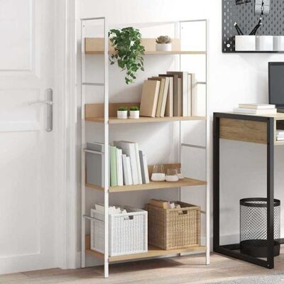 vidaXL Bibliothèque à 4 niveaux chêne 60x276x1245 cm bois ingénierie 288225 Beige - Publicité vidaXL Bibliothèque à 4 niveaux chêne 60x276x1245 cm bois ingénierie 288225 Beige - Publicité