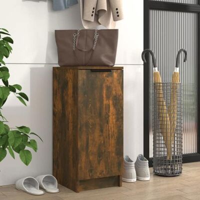 Armoire à chaussures en chêne fumé vidaXL - 30x35x70 cm Rangement - Publicité Armoire à chaussures en chêne fumé vidaXL - 30x35x70 cm Rangement - Publicité