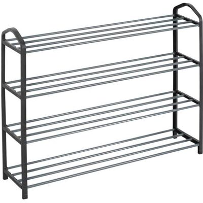 WOLTU Etagère à chaussures de 4 étages Meuble à chaussure pour 16 paires de chaussures Tube en acier79*19.5*62cm Noir Noir - Publicité WOLTU Etagère à chaussures de 4 étages Meuble à chaussure pour 16 paires de chaussures Tube en acier79*19.5*62cm Noir Noir - Publicité