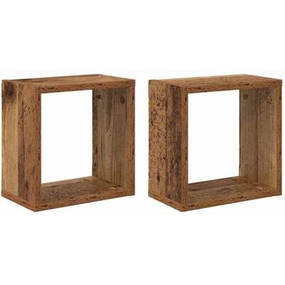 VIDAXL HSF®Étagères murales - Étagère Rangement pour livres/DVD - avec étagère 2 pcs Bois ancien 26 x 15 x 26 cm cpw6827771 Marron - Publicité VIDAXL HSF®Étagères murales - Étagère Rangement pour livres/DVD - avec étagère 2 pcs Bois ancien 26 x 15 x 26 cm cpw6827771 Marron - Publicité