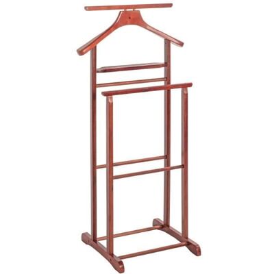 PEGANE Valet de nuit double valet de chambre en bois massif hévéa coloris cerisier - longueur 47 x profondeur 36 x hauteur 102 cm Rouge - Publicité PEGANE Valet de nuit double valet de chambre en bois massif hévéa coloris cerisier - longueur 47 x profondeur 36 x hauteur 102 cm Rouge - Publicité
