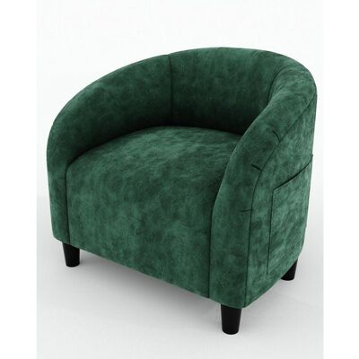 AFFINITYFURN Fauteuil rond en velours douxFauteuil clubcanapé 1 place rembourrédossier courbécoussin épaispour salonVert rétro Vert - Publicité AFFINITYFURN Fauteuil rond en velours douxFauteuil clubcanapé 1 place rembourrédossier courbécoussin épaispour salonVert rétro Vert - Publicité