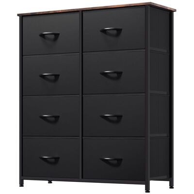 YITAHOME Commode 8 Tiroirs en Tissu Commode Chambre Meuble de RangementCadre en Métal Moderne SalonNoir Noir - Publicité YITAHOME Commode 8 Tiroirs en Tissu Commode Chambre Meuble de RangementCadre en Métal Moderne SalonNoir Noir - Publicité
