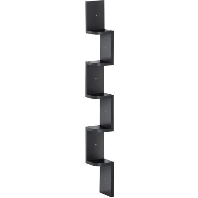 HOMCOM - Étagère dangle - MDF - 12x12x120 - Noir Noir - Publicité HOMCOM - Étagère dangle - MDF - 12x12x120 - Noir Noir - Publicité