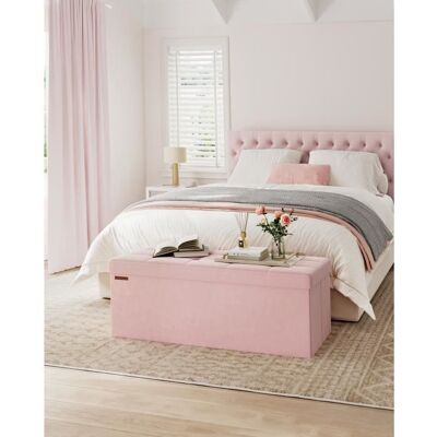 SONGMICS Banc de Rangement avec Couvercle avec 2 Boîtes Séparateur Amovible 38 x 110 x 38 cm Capacité de Charge 300 kg Rose Bonbon Rose - Publicité SONGMICS Banc de Rangement avec Couvercle avec 2 Boîtes Séparateur Amovible 38 x 110 x 38 cm Capacité de Charge 300 kg Rose Bonbon Rose - Publicité
