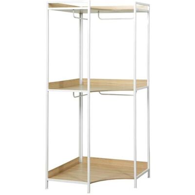 Garde-robe modulaire Clever - Blanc, 4 sections suspendues, 2 étagères - Publicité Garde-robe modulaire Clever - Blanc, 4 sections suspendues, 2 étagères - Publicité