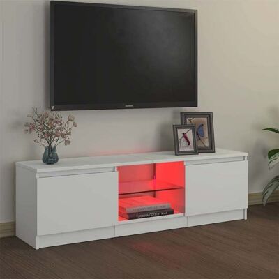 VIDAXL Meuble TV tendance et pratique - Table TV SALON - avec lumières LED - Blanc 120x30x36 cm urmKY4 Blanc - Publicité VIDAXL Meuble TV tendance et pratique - Table TV SALON - avec lumières LED - Blanc 120x30x36 cm urmKY4 Blanc - Publicité