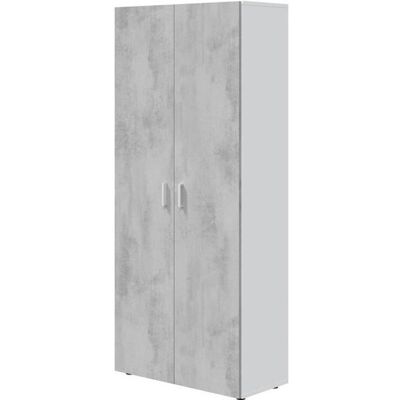 PEGANE Armoire meuble de rangement en panneau de particules mélaminé - Hauteur 182 x Longueur 80 cm x Profondeur 37 cm Gris - Publicité PEGANE Armoire meuble de rangement en panneau de particules mélaminé - Hauteur 182 x Longueur 80 cm x Profondeur 37 cm Gris - Publicité