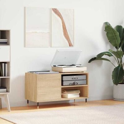 VIDAXL Style Élégance Chic - Buffet bahut - Armoire à disques chêne sonoma 85x38x48cm - Bois dingénierie &FR53686 Marron - Publicité VIDAXL Style Élégance Chic - Buffet bahut - Armoire à disques chêne sonoma 85x38x48cm - Bois dingénierie &FR53686 Marron - Publicité