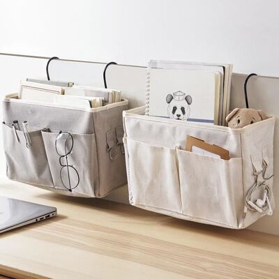 Organisateur de Chevet 2PCS Sac de Rangement Suspendu Pratique avec 3 Poches Organisateur de Lit Large Poche de Rangement - Publicité Organisateur de Chevet 2PCS Sac de Rangement Suspendu Pratique avec 3 Poches Organisateur de Lit Large Poche de Rangement - Publicité