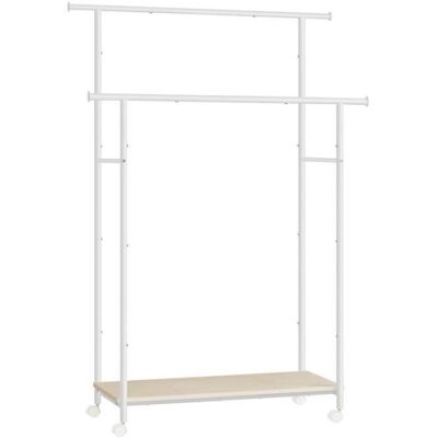 Portant à vêtement amovible - SONGMICS - Capacité totale de 100 kg - Beige naturel et blanc nuage Beige - Publicité Portant à vêtement amovible - SONGMICS - Capacité totale de 100 kg - Beige naturel et blanc nuage Beige - Publicité