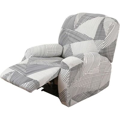 Housse de Fauteuil Relax Extensible 1 Place Protecteur pour Fauteuil Inclinable géométrie gris clair Gris - Publicité Housse de Fauteuil Relax Extensible 1 Place Protecteur pour Fauteuil Inclinable géométrie gris clair Gris - Publicité