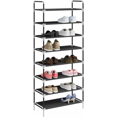 Range-chaussures avec 8 étagères et non tissé minimaliste - vidaXL - métal - noir - robuste - 60 x 295 x 134 cm fto74c1893 Noir - Publicité Range-chaussures avec 8 étagères et non tissé minimaliste - vidaXL - métal - noir - robuste - 60 x 295 x 134 cm fto74c1893 Noir - Publicité