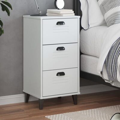 vidaXL Table de Chevet Armoire de Nuit avec Tiroirs Table de Téléphone Meuble de Rangement Chambre Industriel Blanc 374917 Blanc - Publicité vidaXL Table de Chevet Armoire de Nuit avec Tiroirs Table de Téléphone Meuble de Rangement Chambre Industriel Blanc 374917 Blanc - Publicité