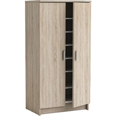 PEGANE Meuble-Armoire à chaussures en panneaux de particule chene brosse - Dim : 546 x 1084 x 353 cm Marron - Publicité PEGANE Meuble-Armoire à chaussures en panneaux de particule chene brosse - Dim : 546 x 1084 x 353 cm Marron - Publicité